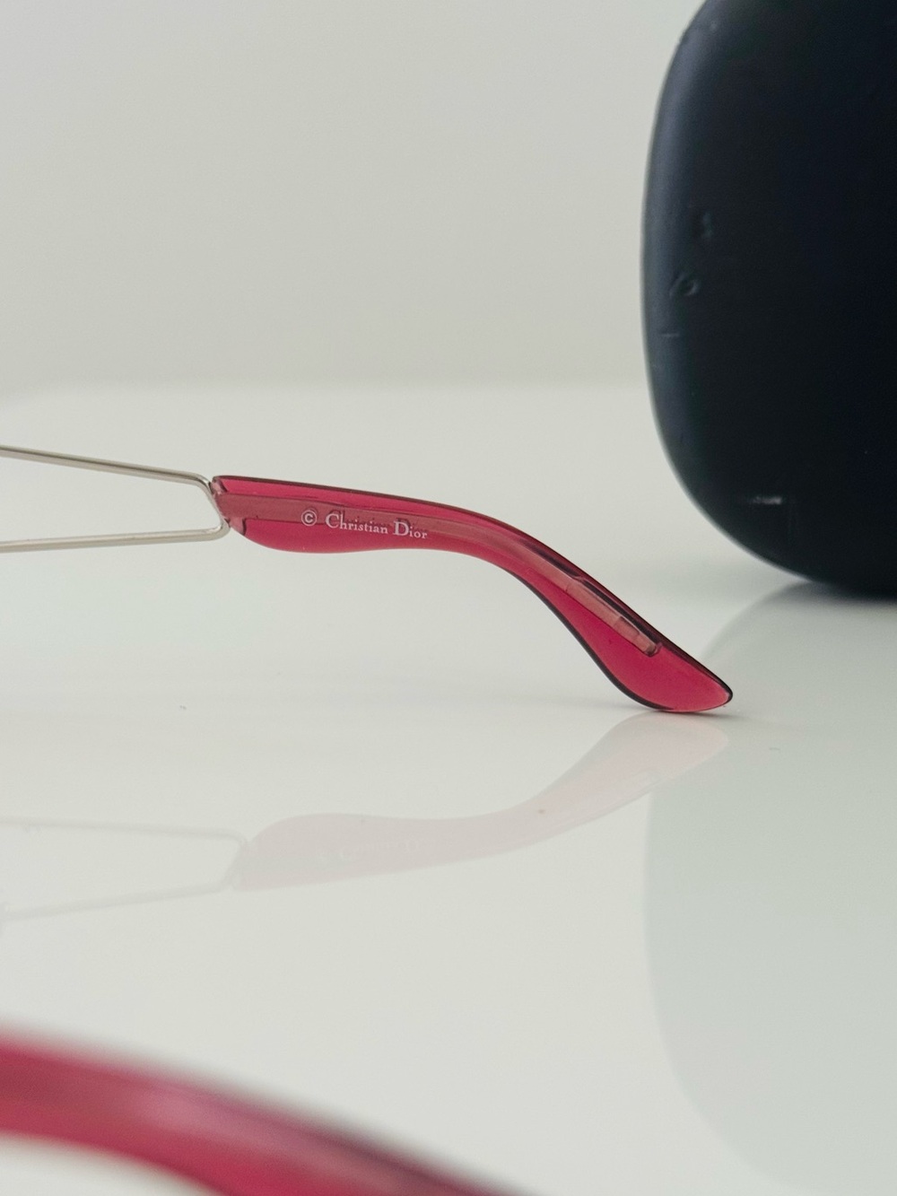 Extremely RARE 🍒 Vintage Dior heart core rimless Swarovski sunglasses - Picture 8 of 8